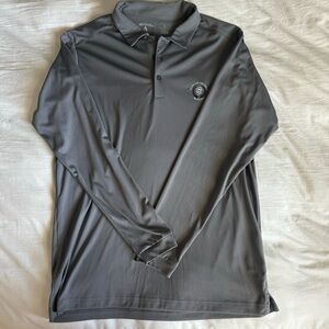 Antigua Long Sleeve Polo Size L Balboa Park Golf Course Gray Like New